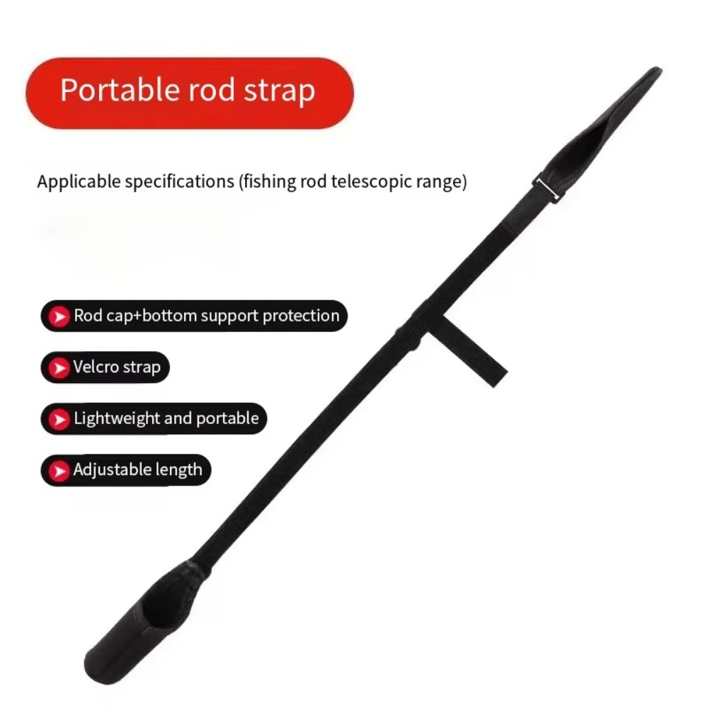 Fishing Rod Combo - ポータブル釣竿収納バッグ調節可能な釣竿ショルダーベルト釣竿ベルトプロテクターリール釣りアクセサリー
