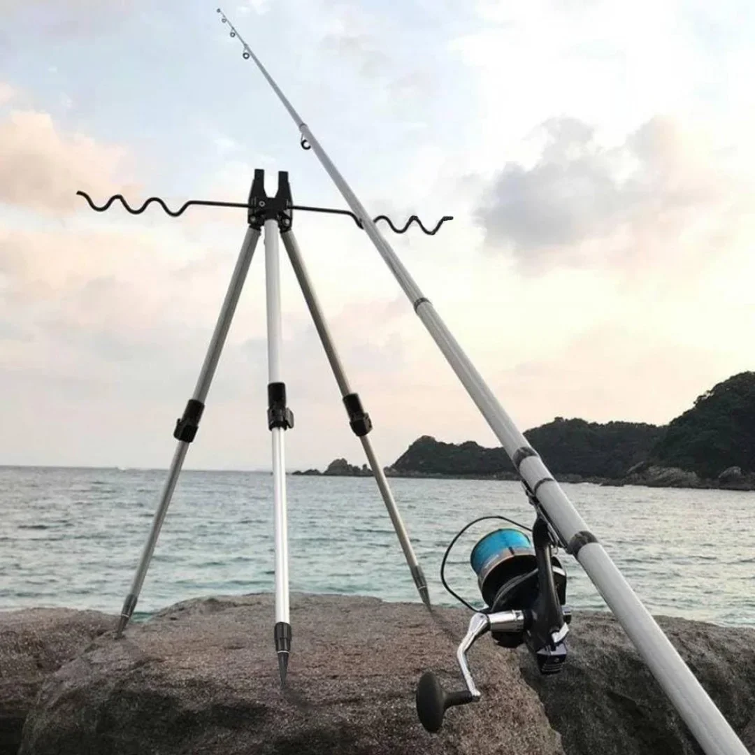 伸縮式釣り竿三脚ホルダー、軽量アルミニウム製折りたたみ式マル - Fishing Rod Telescopic のレビューと価格