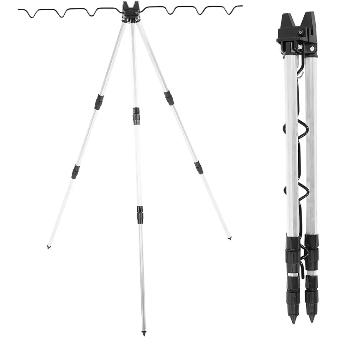 伸縮式釣り竿三脚ホルダー、軽量アルミニウム製折りたたみ式マル - Fishing Rod Telescopic のレビューと価格