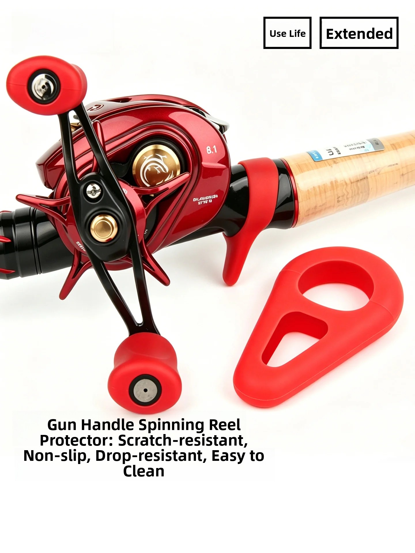 釣り具ルアーロッドトリガー保護カバー滑り止めシリコン保護耐久 - Fishing Rod Case のレビューと価格